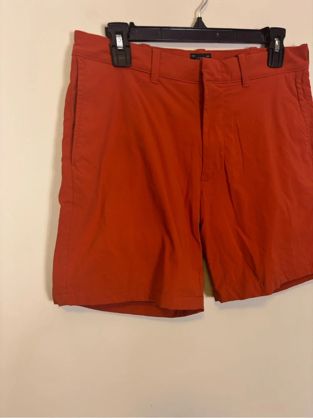 J. Crew Men's Red-Orange Flat Front Casual Shorts 30 7” Inseam